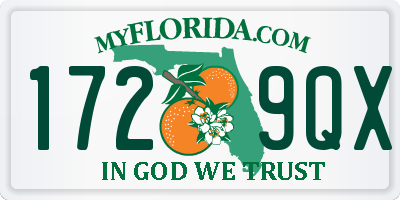 FL license plate 1729QX