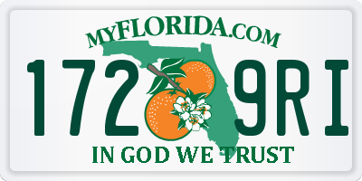 FL license plate 1729RI