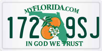 FL license plate 1729SJ