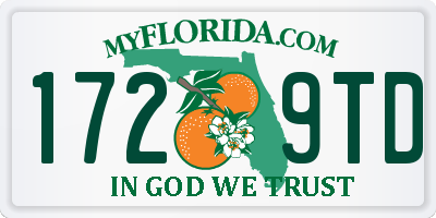 FL license plate 1729TD