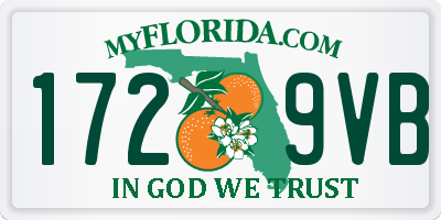 FL license plate 1729VB