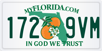 FL license plate 1729VM