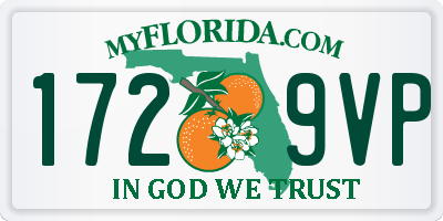 FL license plate 1729VP