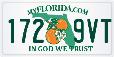 FL license plate 1729VT
