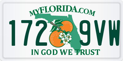 FL license plate 1729VW
