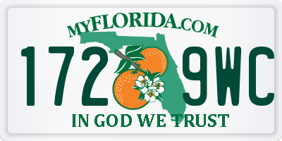 FL license plate 1729WC