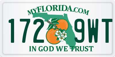 FL license plate 1729WT