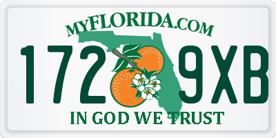 FL license plate 1729XB