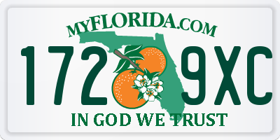 FL license plate 1729XC