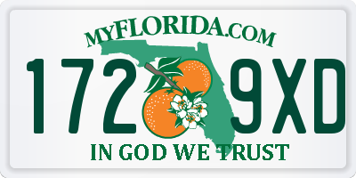 FL license plate 1729XD