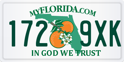 FL license plate 1729XK