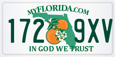 FL license plate 1729XV