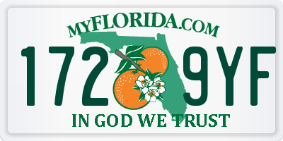 FL license plate 1729YF