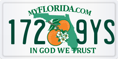 FL license plate 1729YS