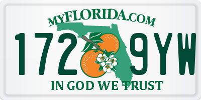 FL license plate 1729YW