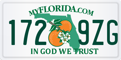 FL license plate 1729ZG