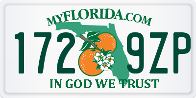 FL license plate 1729ZP