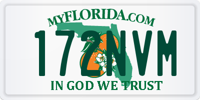 FL license plate 172NVM