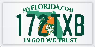 FL license plate 172TXB