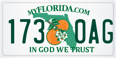 FL license plate 1730AG