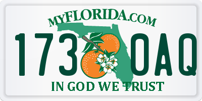 FL license plate 1730AQ