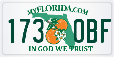 FL license plate 1730BF