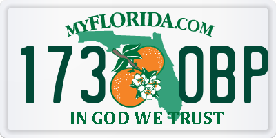 FL license plate 1730BP
