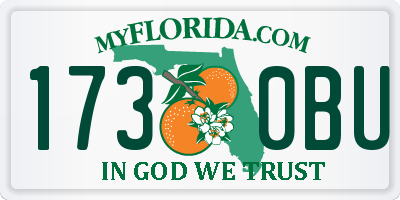 FL license plate 1730BU