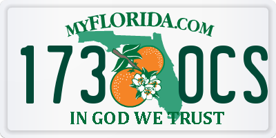 FL license plate 1730CS