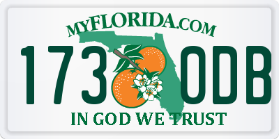 FL license plate 1730DB