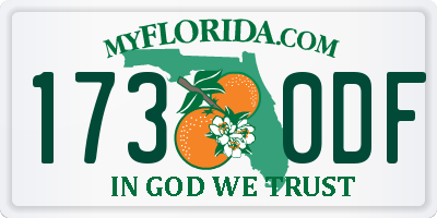 FL license plate 1730DF