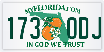 FL license plate 1730DJ