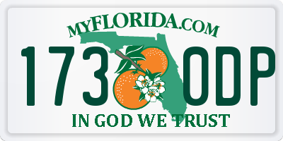 FL license plate 1730DP