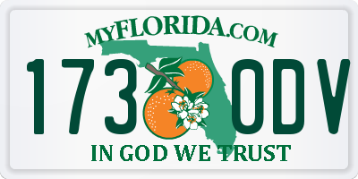 FL license plate 1730DV