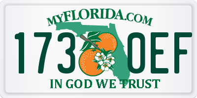 FL license plate 1730EF