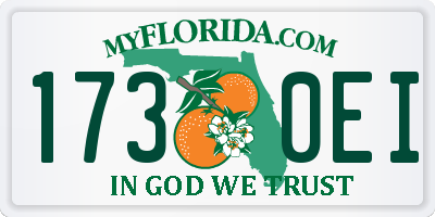 FL license plate 1730EI