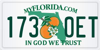 FL license plate 1730ET