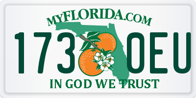 FL license plate 1730EU