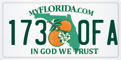 FL license plate 1730FA