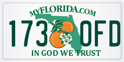 FL license plate 1730FD