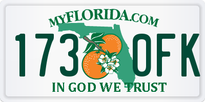 FL license plate 1730FK