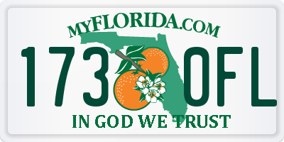 FL license plate 1730FL
