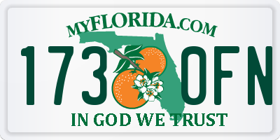FL license plate 1730FN