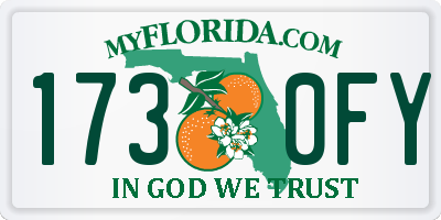 FL license plate 1730FY