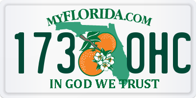 FL license plate 1730HC