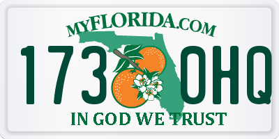 FL license plate 1730HQ