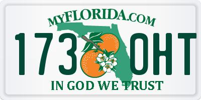 FL license plate 1730HT