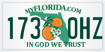 FL license plate 1730HZ