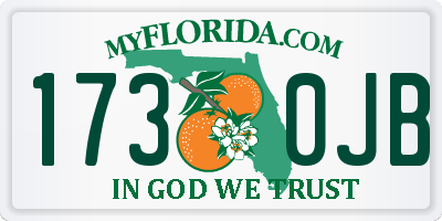 FL license plate 1730JB