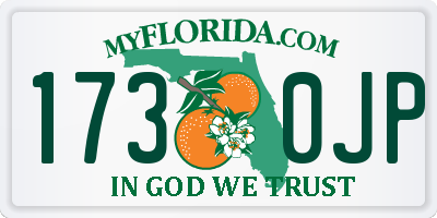 FL license plate 1730JP